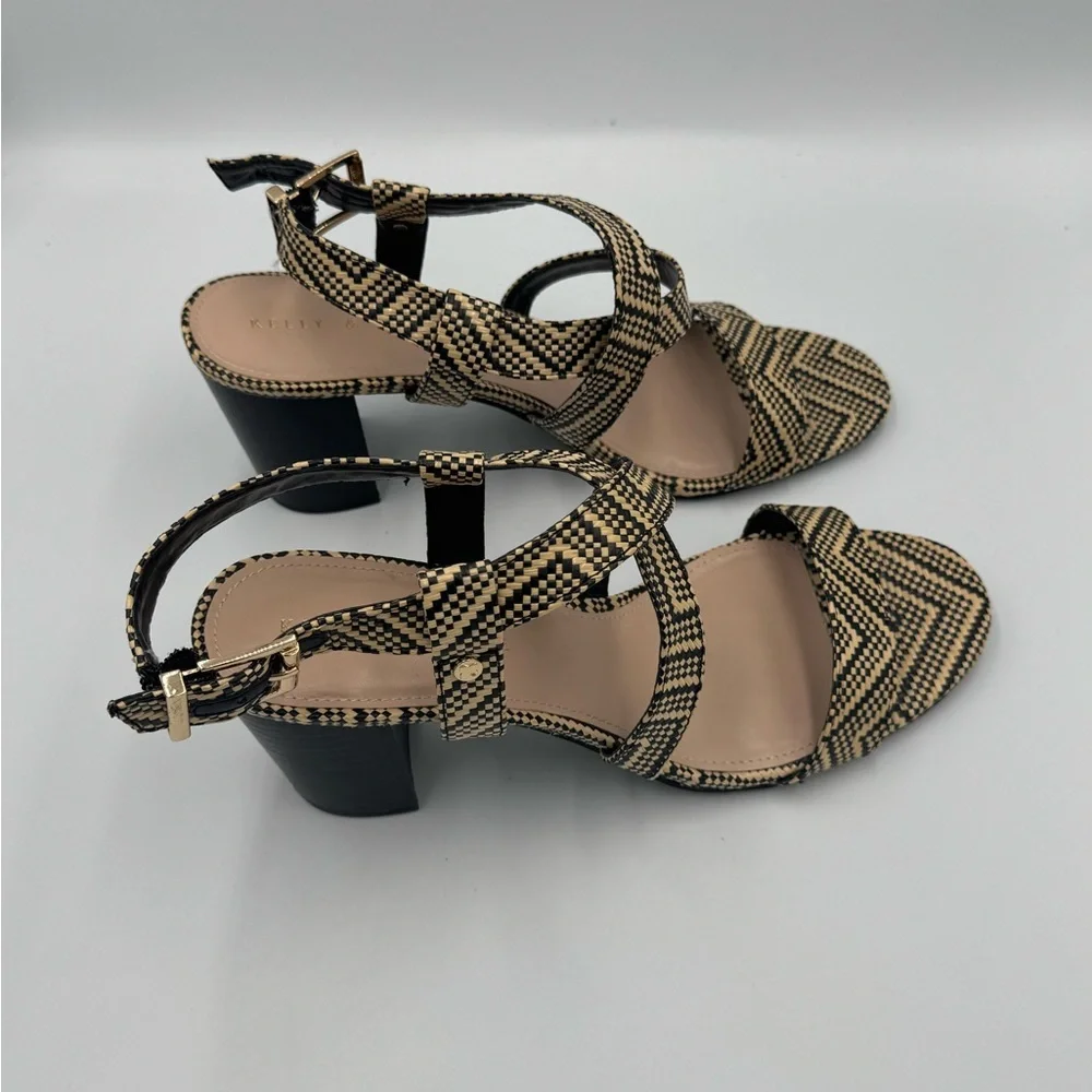 Kelly & Katie Black and Tan Women's Heeled Sandals size 10 excellent condition - Picture 3 of 8